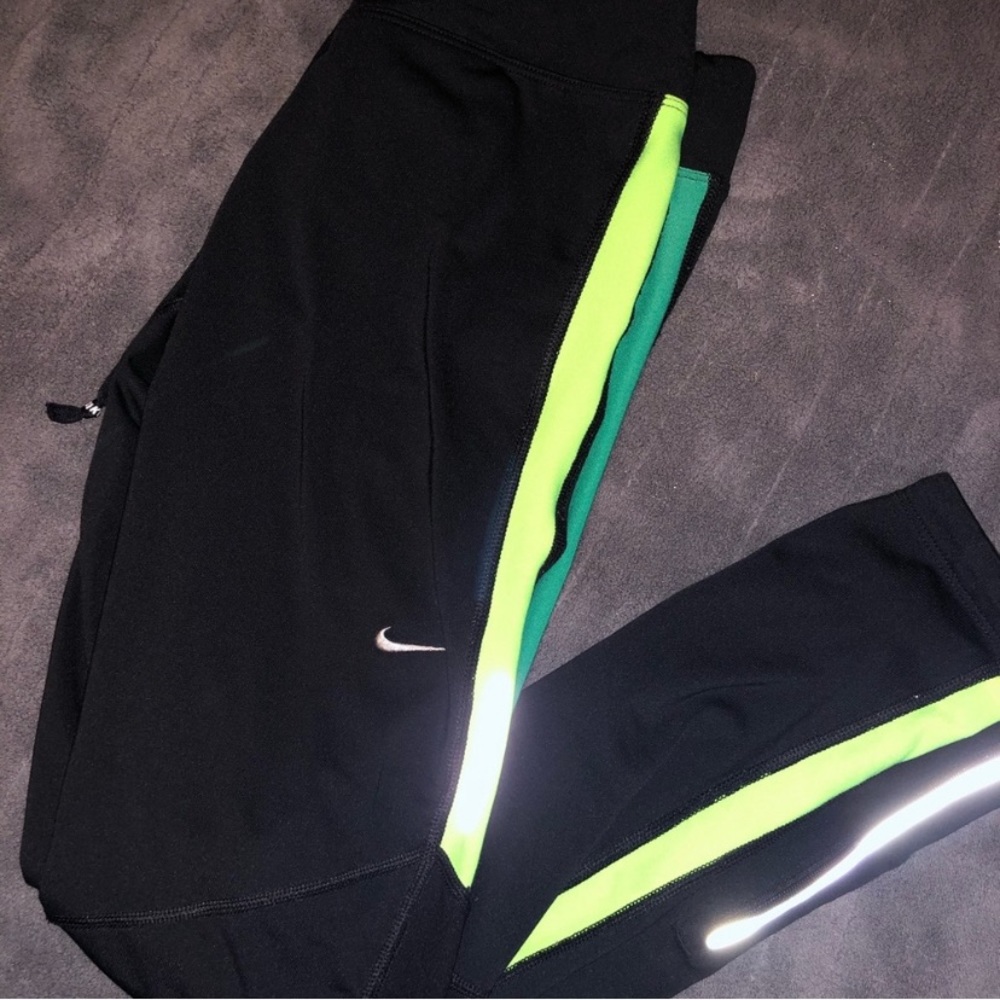Green and black leggings